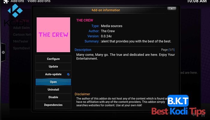 How to Install The Crew Kodi Addon in August 2025