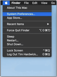 Opening up System Preferences