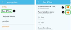 set date and time on the auto android