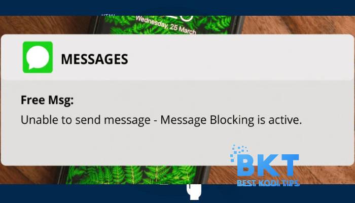 Unable to Send Message - Message Blocking is Active