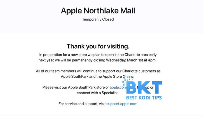 apple closes charlotte store
