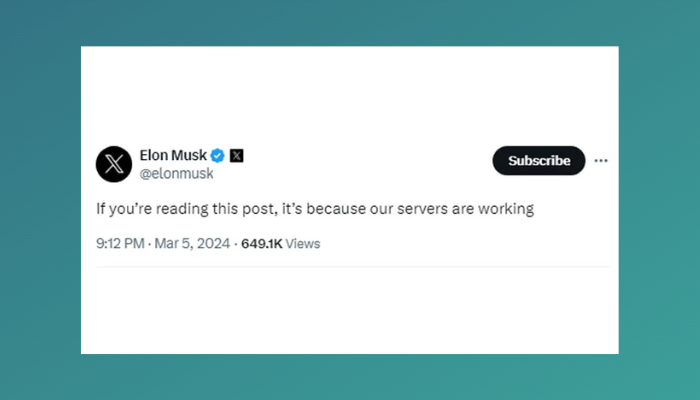 Elon Musk Reacts to Meta Platforms' Global Outage