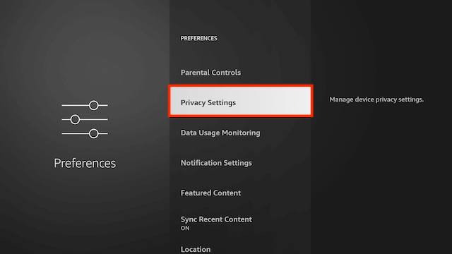 privacy settings - Downloader on Firestick